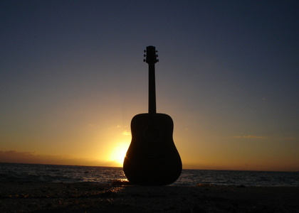Guitar Sunset